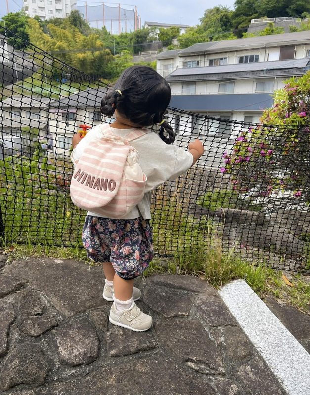 小さい頃のひなのちゃんと名入れベビーリュック