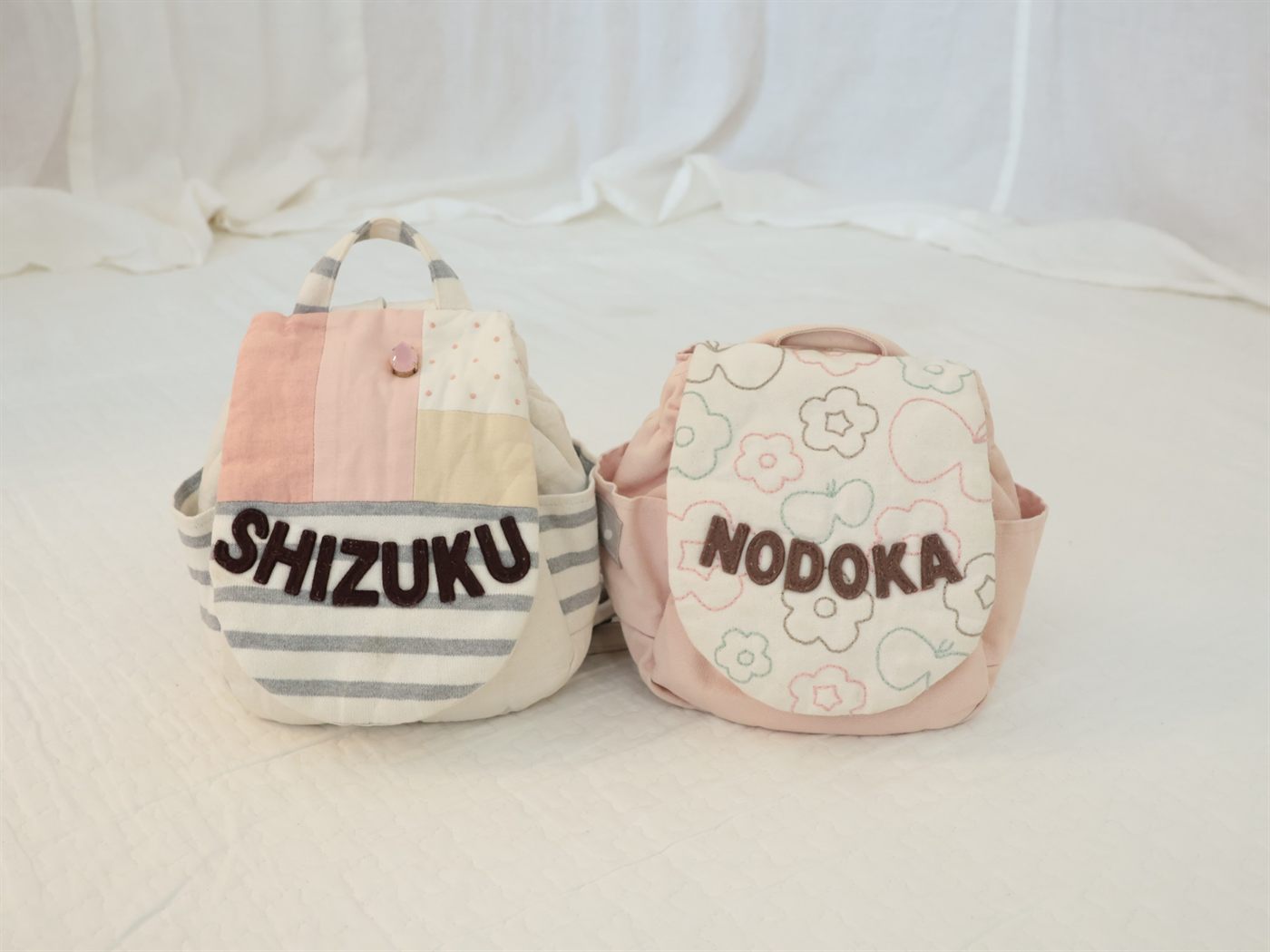 SHIZUKUとNODOKAのお名前入りリュック